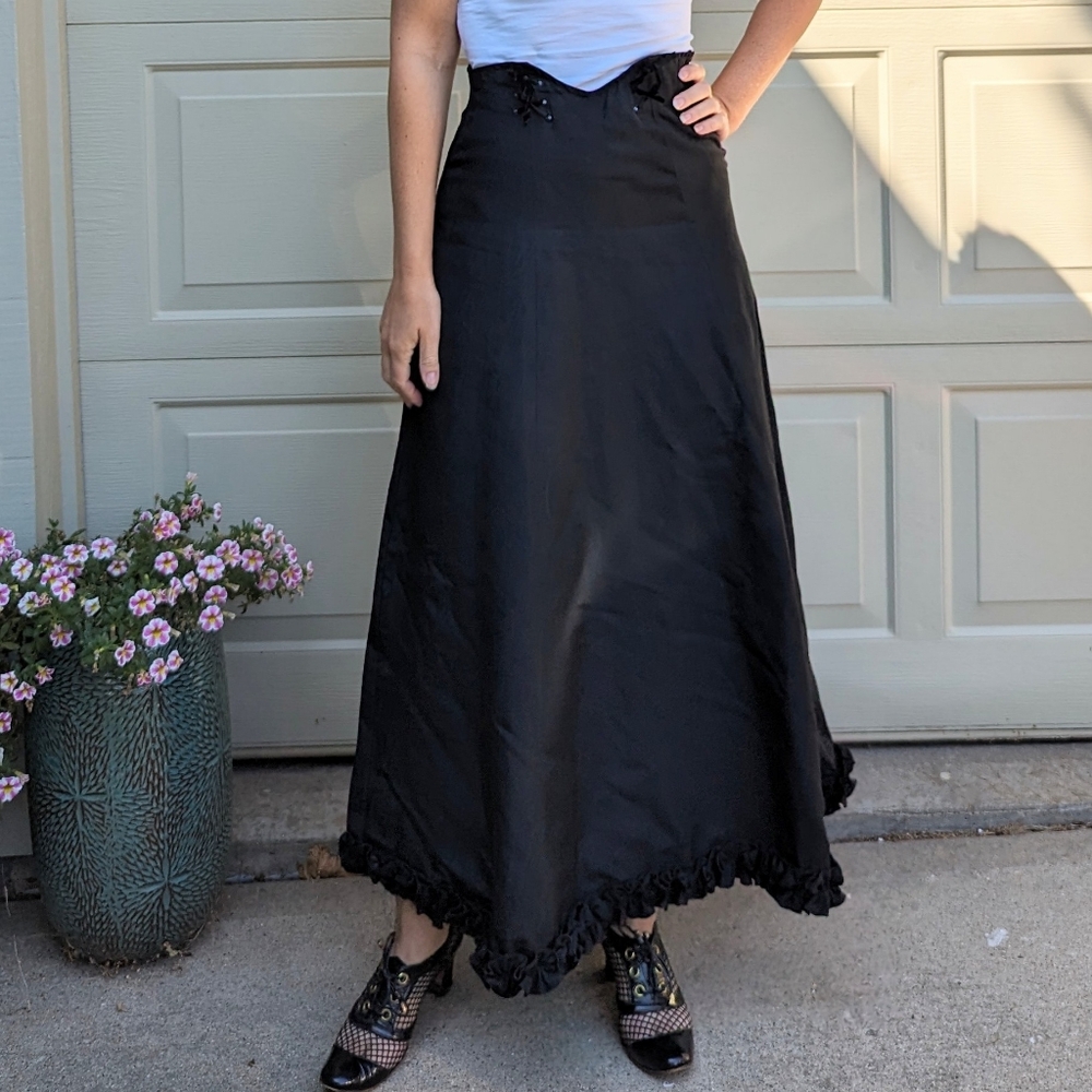 EDWARDIAN MAXI SKIRT high waist XXS